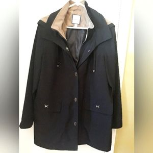 Croft and Barrow Black and Tan Size Large Coat